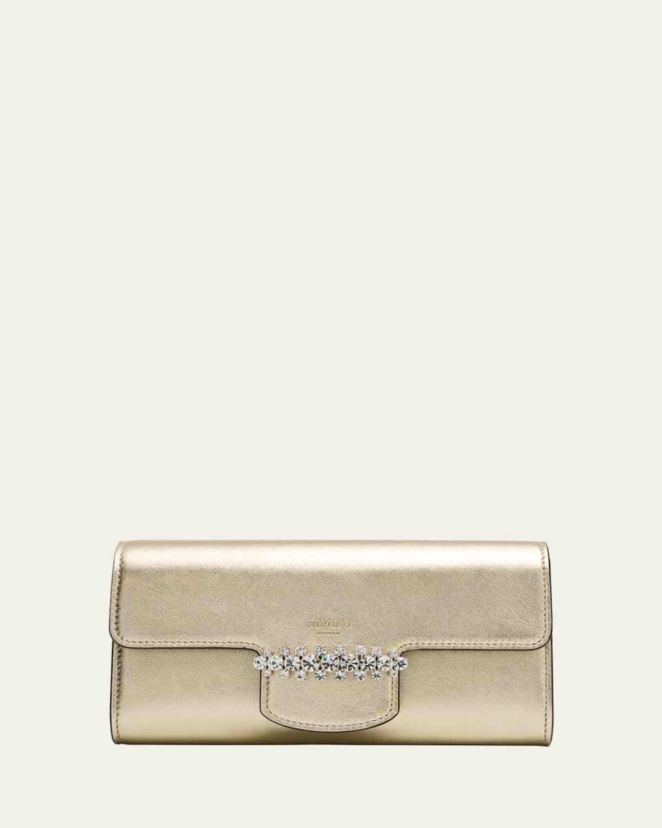 Bing Crystal Metallic Leather Wallet